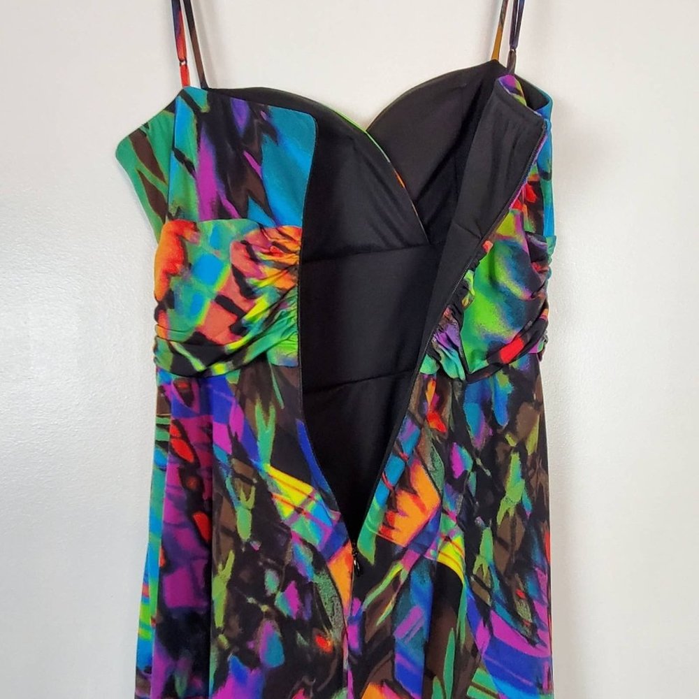 Bisou bisou strapless vibrant cocktail dress - Picture 4 of 7